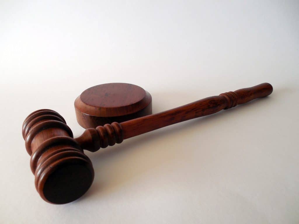 A gavel, representing the court case of Wilk v. American Medical Ass’n over the legitimacy of chiropractic.